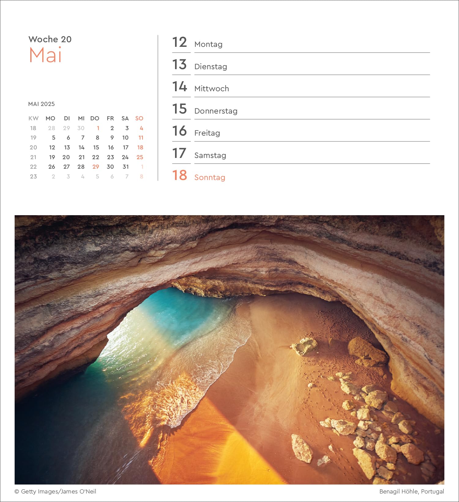 Unterwegs in aller Welt - KUNTH Postkartenkalender 2025: Hochwertiger Tischkalender mit 53 traumhaften Postkarten (auch zum Aufhängen)