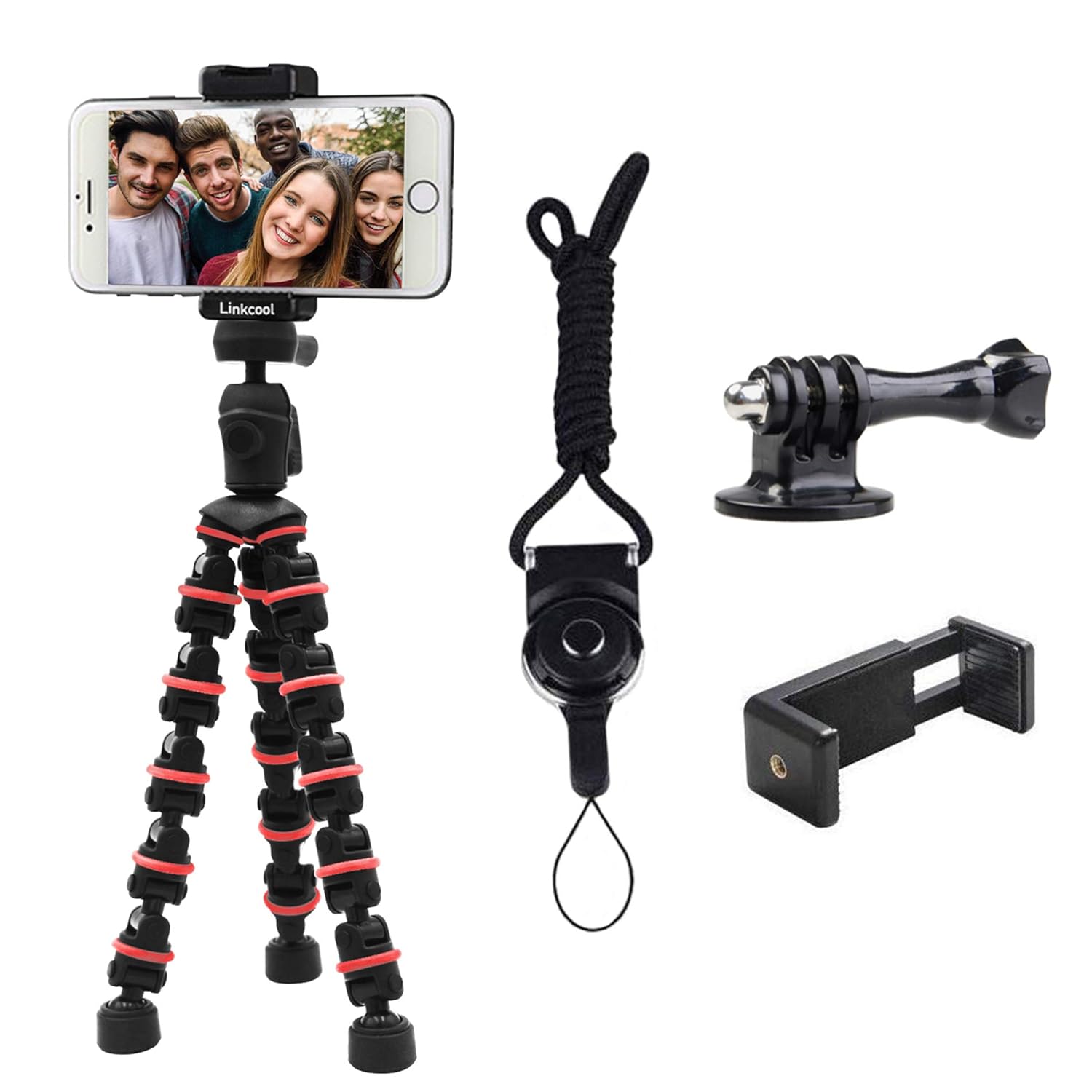 Phone Tripod, Linkcool Octopus Tripod with Wireless Remote Phone Holder Mount Use as iPhone