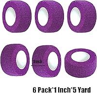 Vista 92 de Baisunt Paquete de 6 vendajes cohesivos de 1 pulgada, cinta autoadhesiva autoadhesiva autoadhesiva transpirable para muñeca, tobillo, deportes