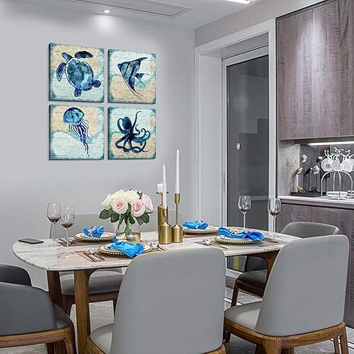 Miniatura 123 de Arte de pared de naturaleza con plantas verdes, decoración de pared de hojas botánicas tropicales, impresiones en lienzo para dormitorio, Hoja