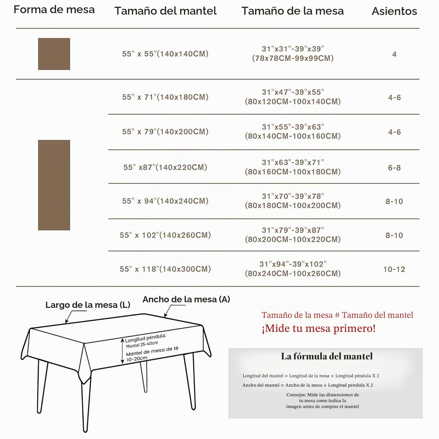 Pahajim Mantel Rectangular Impermeable Antimanchas de Algodón y Lino Manteles Lavable Raya Patrón Diseño de Borlas para Decoracion Mesa Comedor(Beige, 140 x 220 cm)
