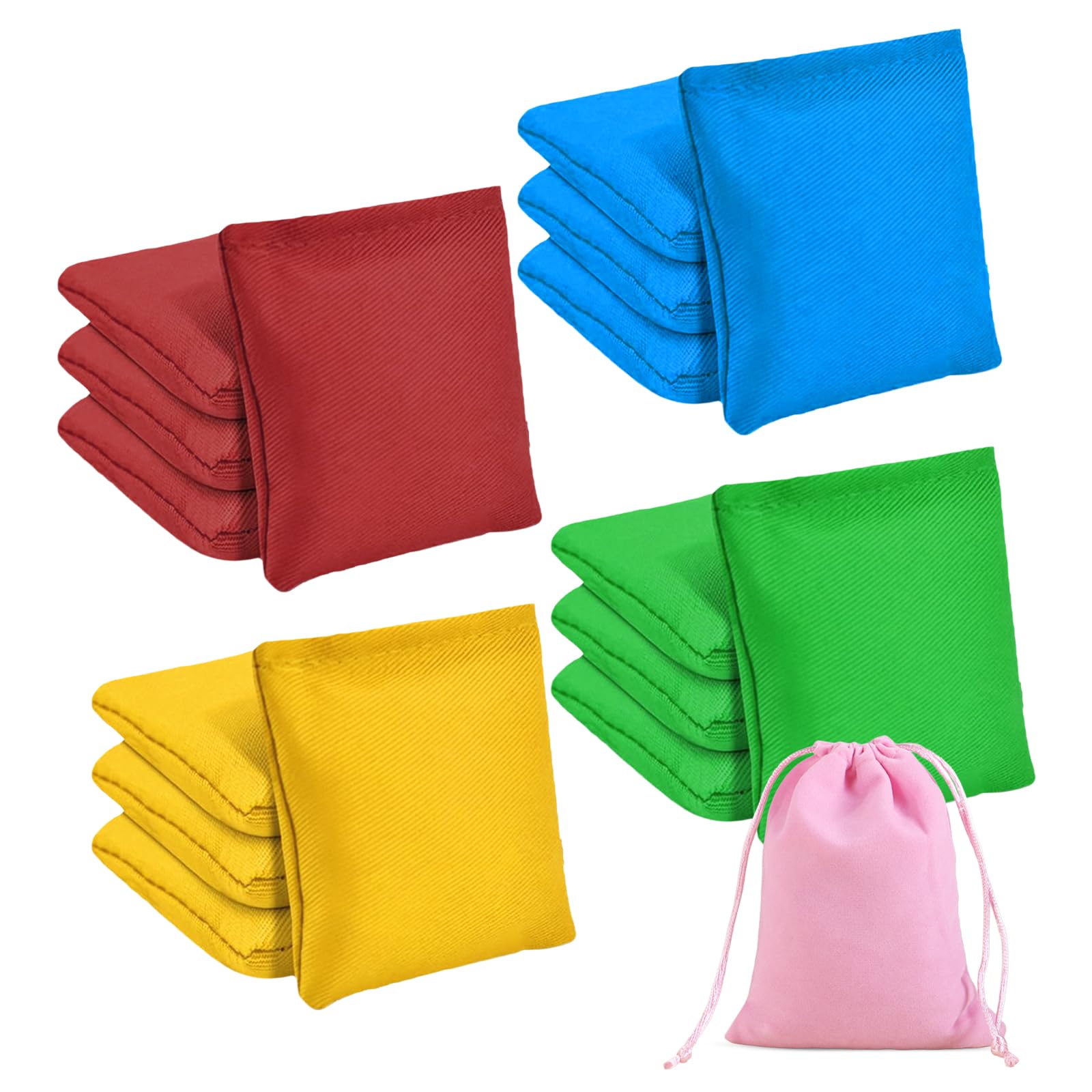 Bean Bags Kids Throwing - 10x10cm Small Toss Bags, 16Pcs Mini Cornhole for Tossing Games, Ideal for Indoor Outdoor Games & Learning Activities