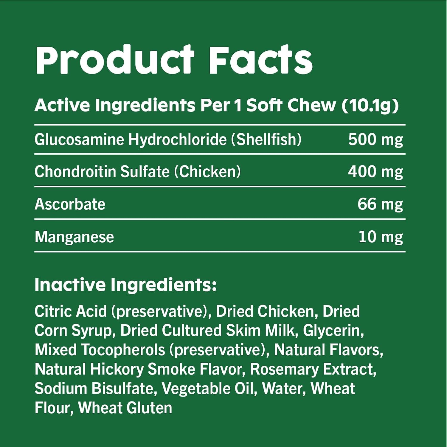 Greenies Supplements Hip & Joint Supplements for Dogs with Glucosamine and Chondroitin, 30 Count Chicken-Flavor Soft Chews Dog Joint Supplements