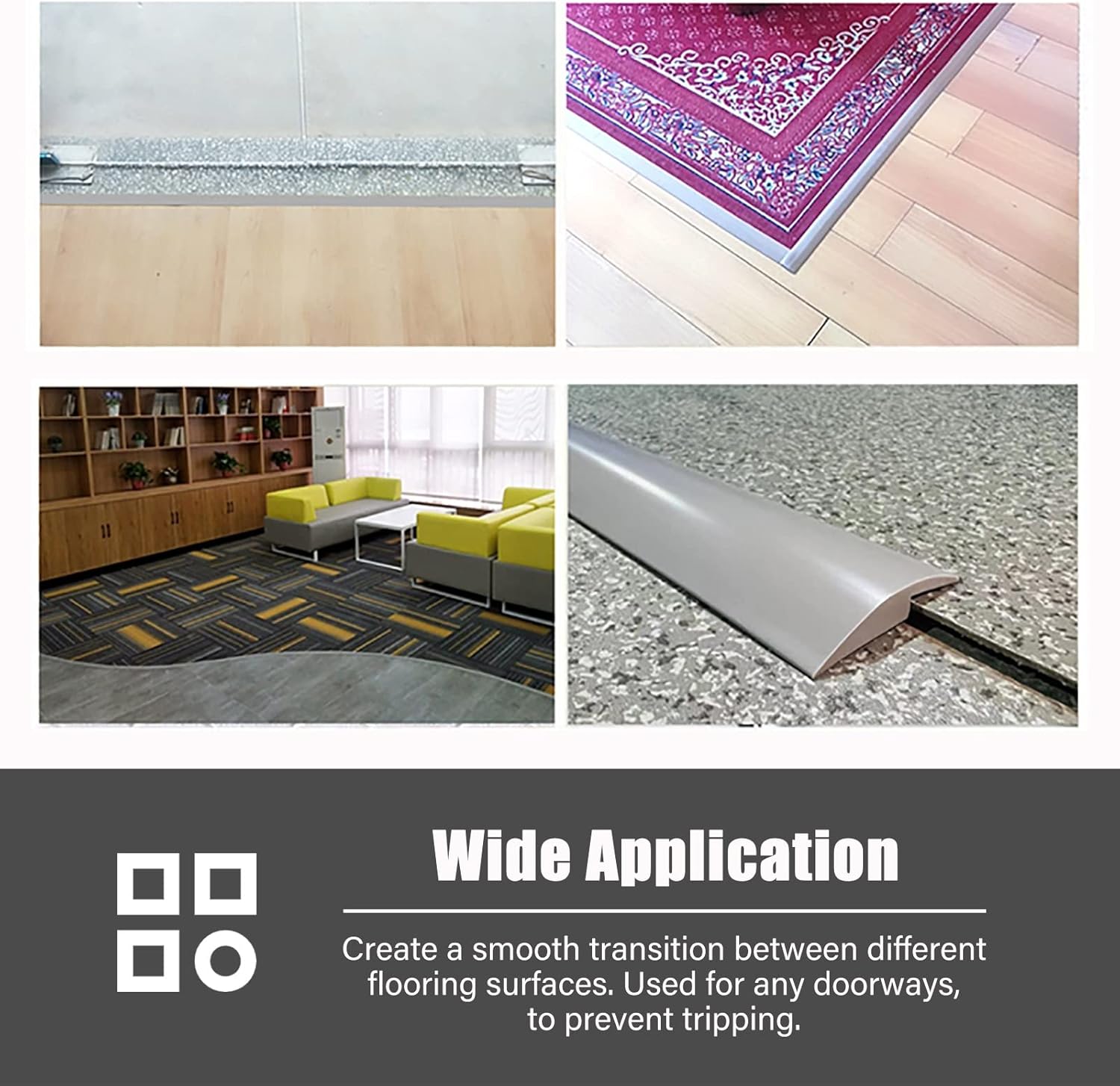 Floor Transition Strip Floor Divider Strip, PVC Door Threshold Cover,Carpet to Floor Transition Strip,Self Adhesive Tiles and Laminate Edge Trim Strips,Floor Partition Bar ( Color : Wood Grain Series