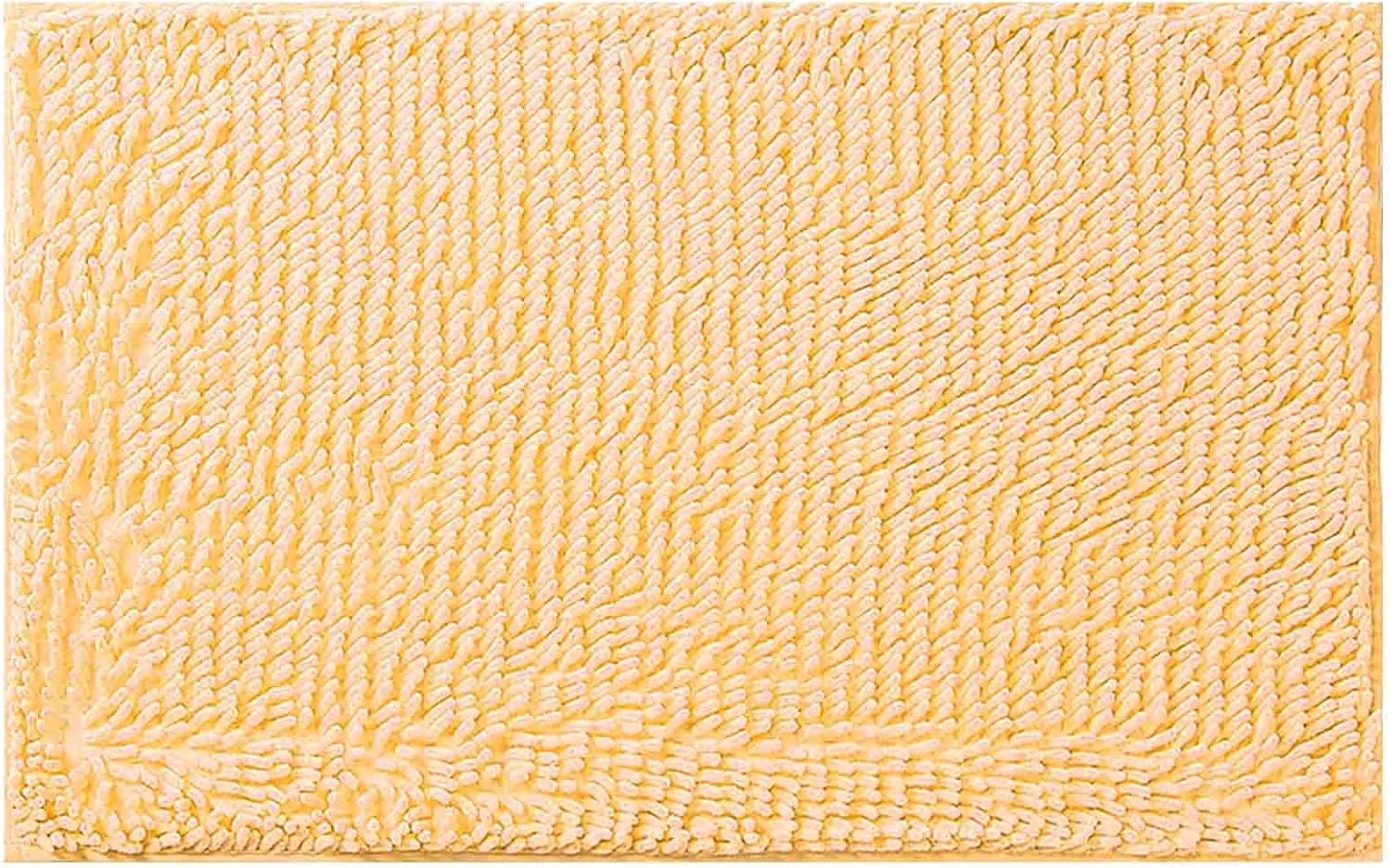Scceatti Bath Mat Fluffy Bath Mats Yellow Shower Floor Mat