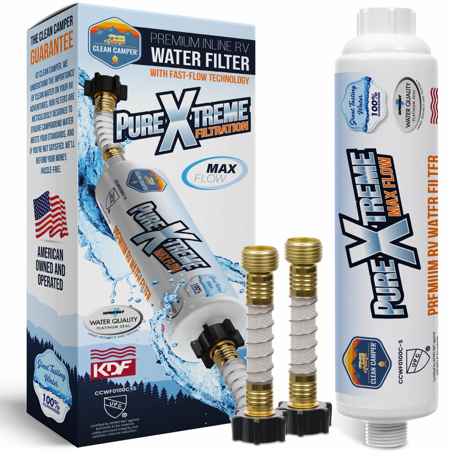 RV Inline Ultra-Premium Water Filter | Certified Carbon Activated Water Filtration | Filters Out Lead, Chlorine, Sediment & More | Experience Clean Water in Your RV