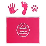 Ink Pad, 5x4\'\' Washable Non-Toxic Ink Stamp Pad for Baby Footprint Handprint, Pink