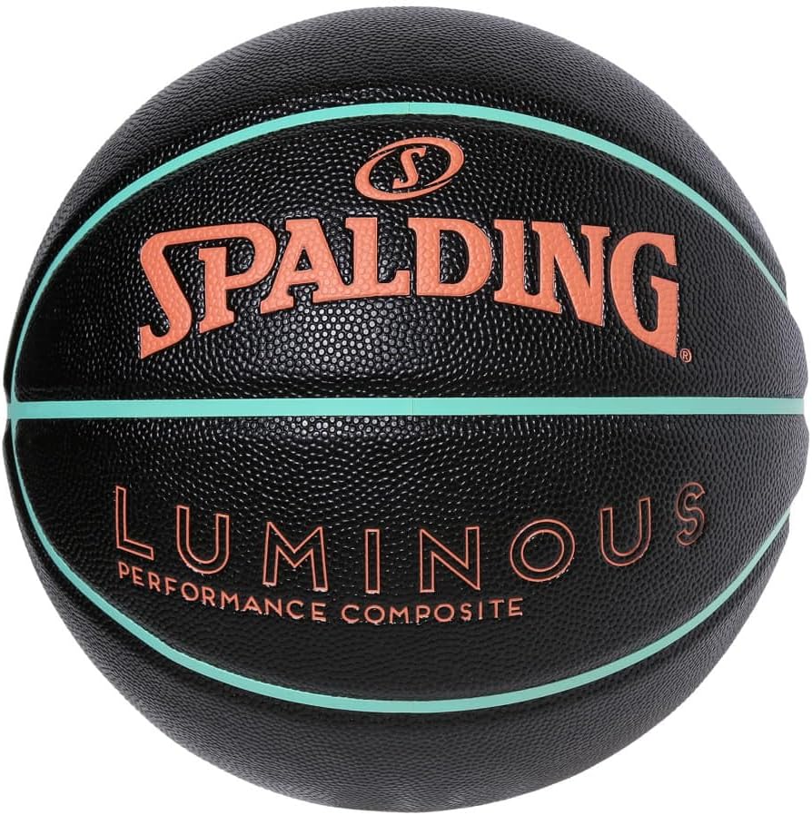 Spalding 78-056J Basketball Luminous Composite Black x Salmon x Mint No. 7 Ball