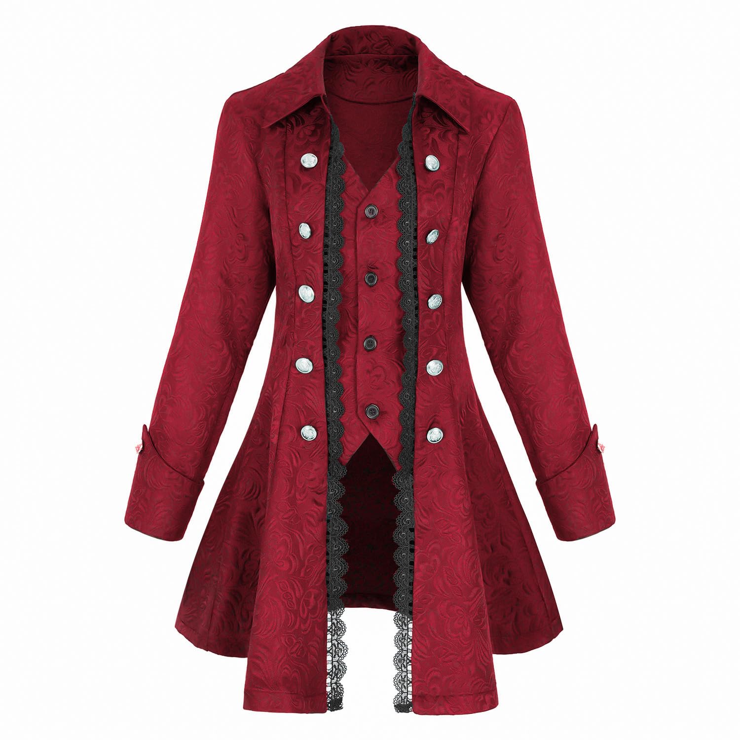 Steampunk Piratenjacke Damen - Viktorianischer Gothic Mantel Für Cosplay & Halloween