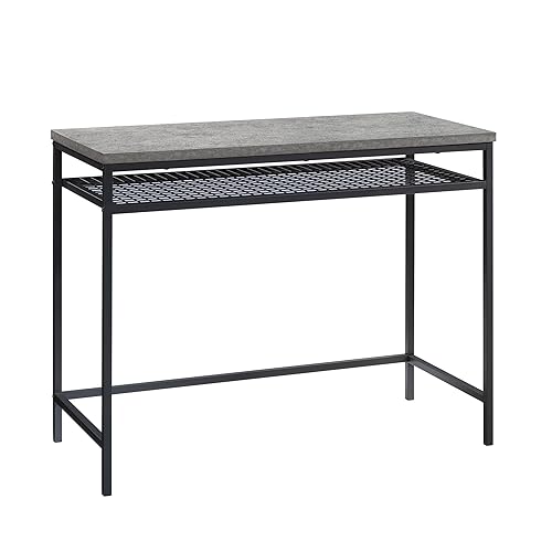 Market Commons Writing Desk with Storage, Slate Gray Finish