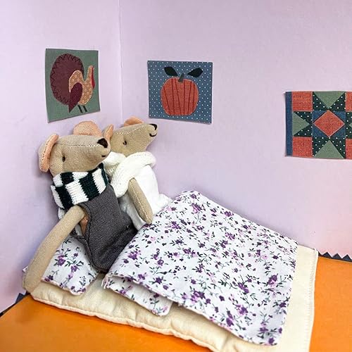 Miniatura 4 de LEVLOVS Ratones de Navidad en casa de jengibre en una caja de cerillas, juguete de diseño danés, regalo de registro de bebés (ratones de Navidad)