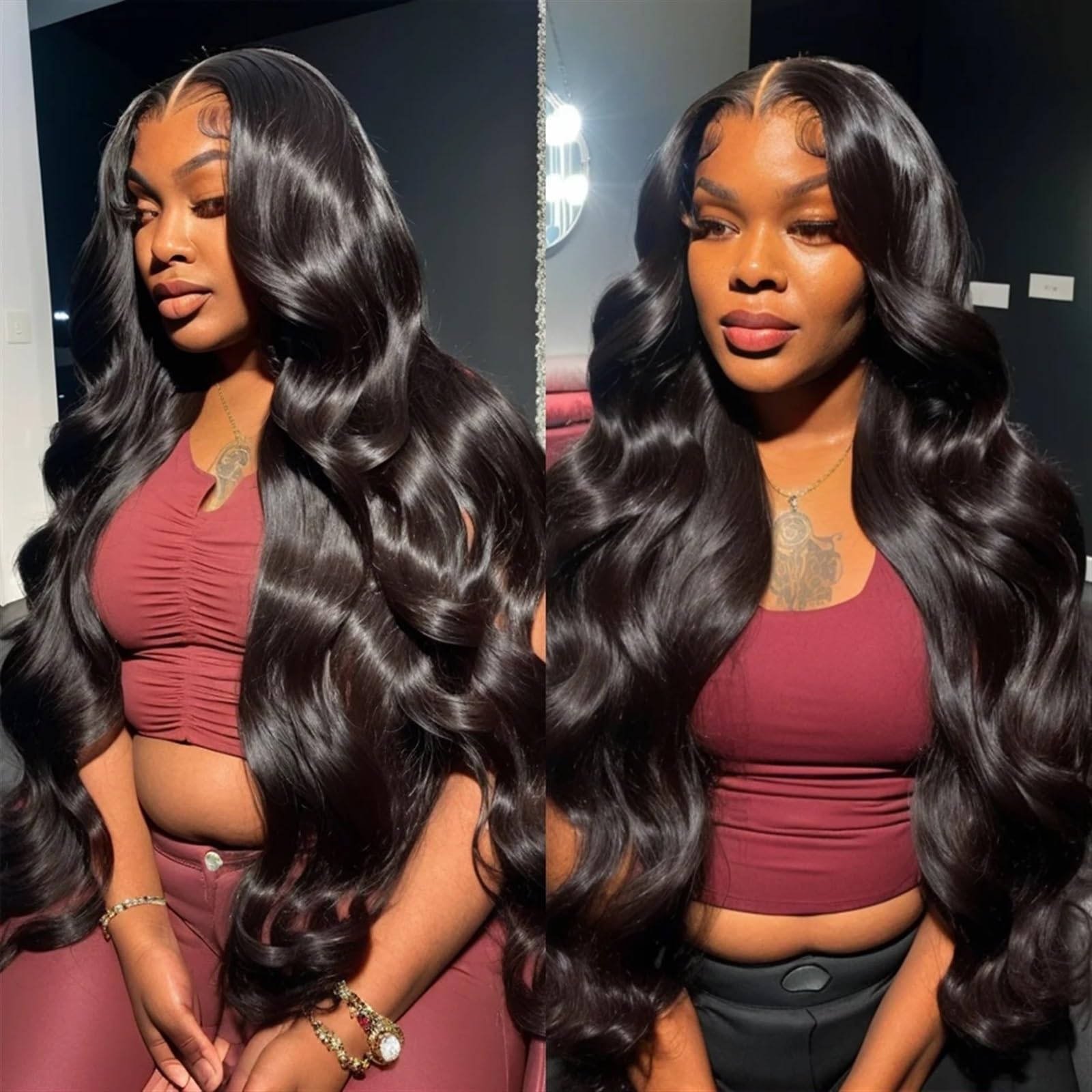 Utilizzo quotidiano Fasci di onde del corpo Tessuto 100% capelli umani Fasci brasiliani Estensione di capelli lunghi grezzi Tissage ondulato e bagnato per le donne(REMY HAIR_40 40)