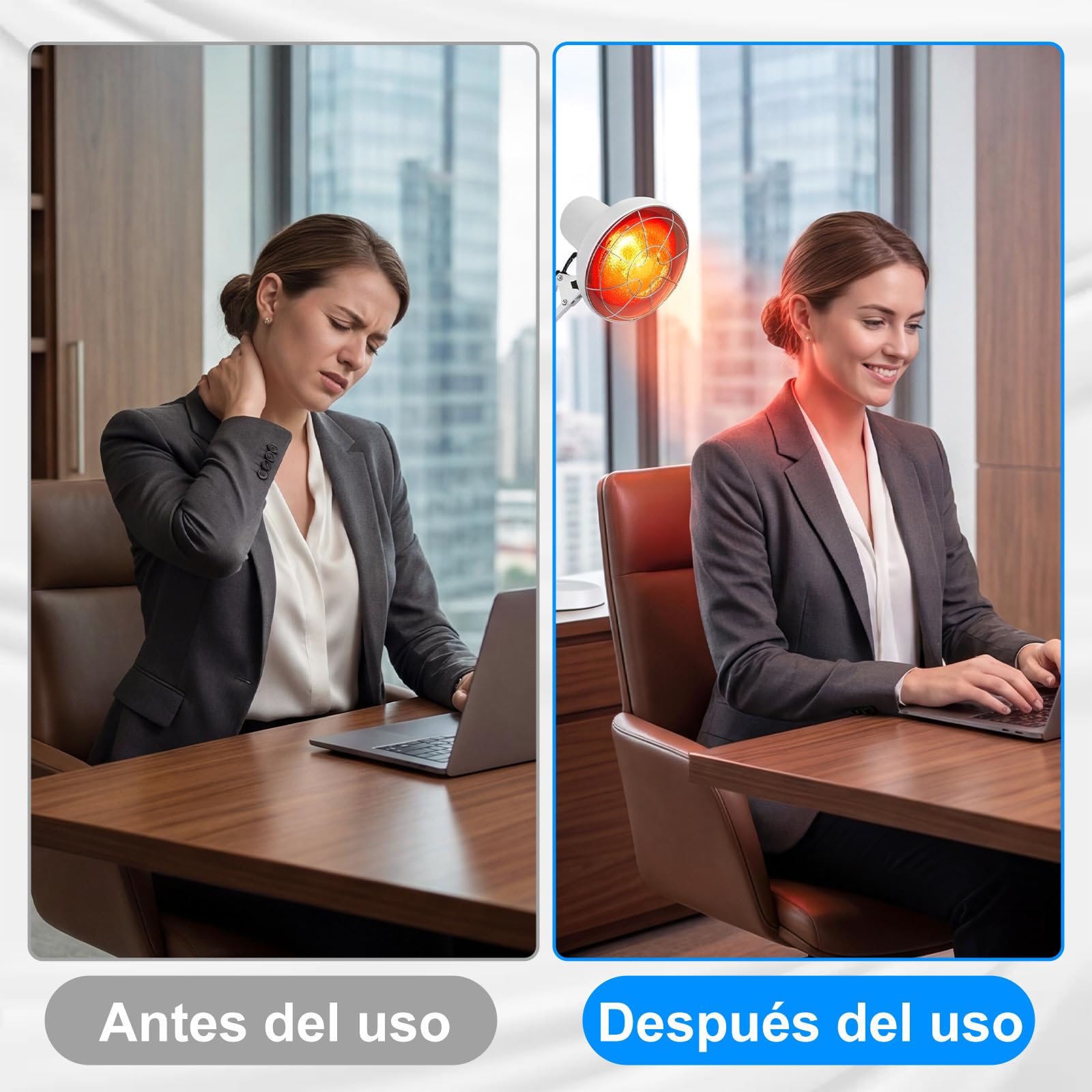 Lámpara De Luz Roja De 100 W, Lámpara De Calor Portátil De Luz Roja, 10 Niveles De Temperatura Y Temporizador De 5 A 60 Minutos, Lámpara De Calor De Para Uso Doméstico Con Temporizador Y Base