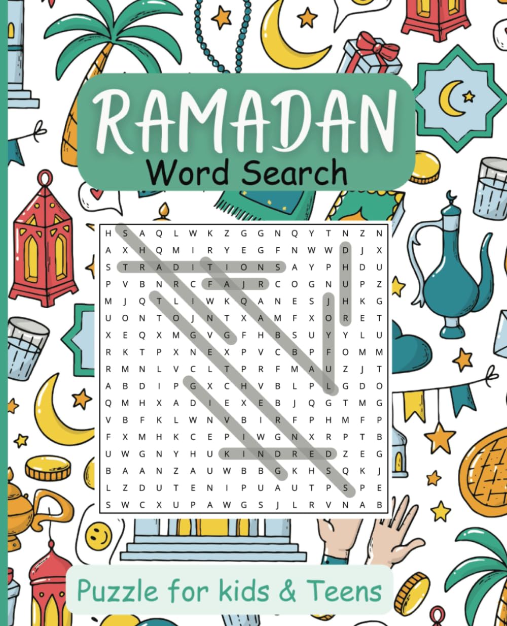 Ramadan Word Search Book: Engaging Islamic Word Search Book Perfect for Kids & Teenagers to Learn, Reflect, and Enjoy During the Holy Month | 7.5X9.25 Inches. Perfect for Ramadan Gifts.