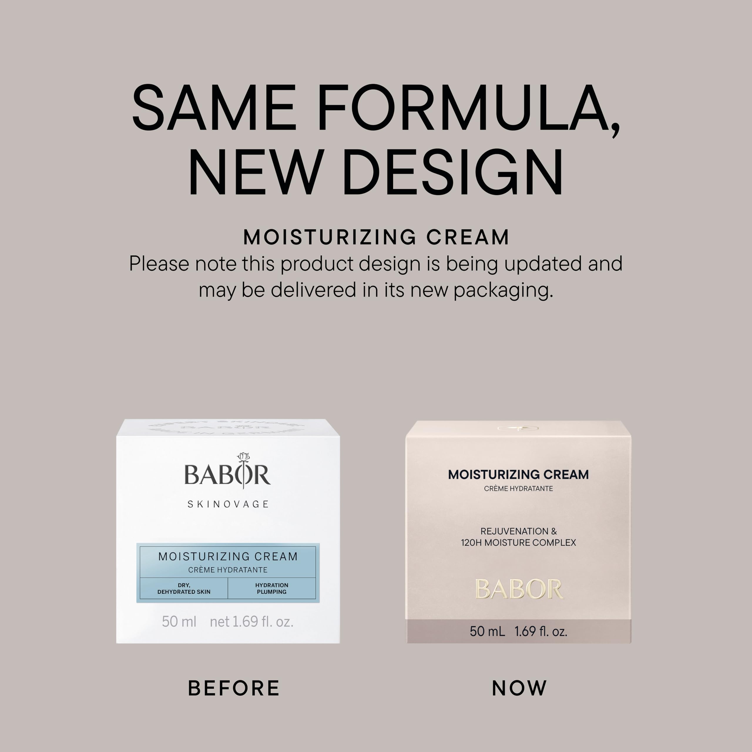 BABOR SKINOVAGE Moisturizing Cream, Crema viso per pelle secca, Trattamento idratante intensivo con acido ialuronico, Formula vegana, 50 ml