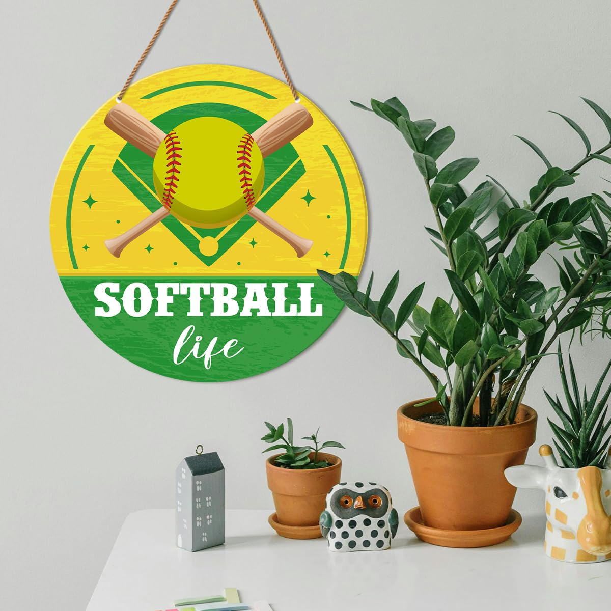 Personalized Softball Player Metal Sign With LED Light,Custom Name