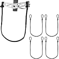 4-Pack 800lb Climbing Stick Aiders for Hunting - Lightweight Hand-Braided Daisy Chain Steps, Non-Slip Tree Stand Aiders for Saddle Hunters