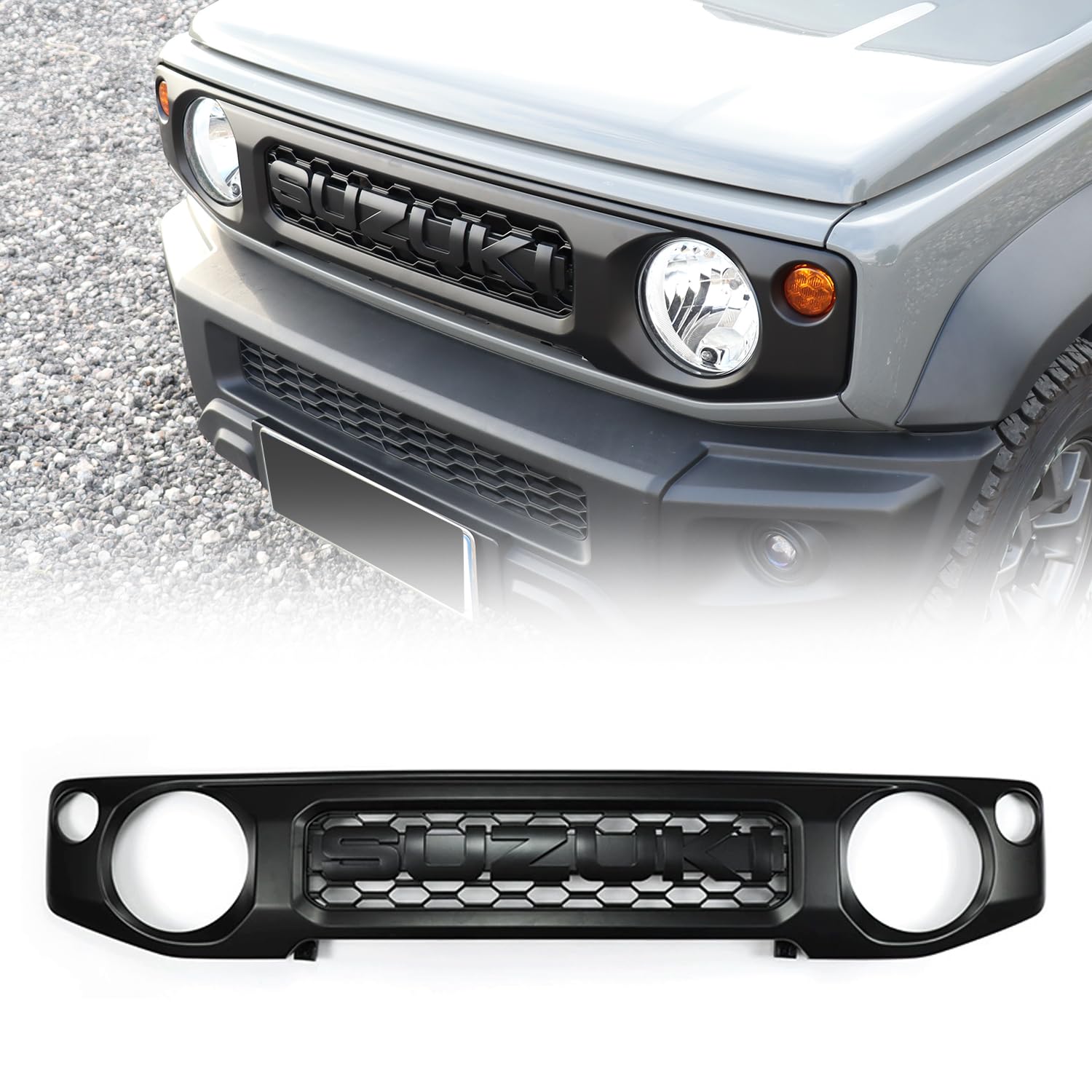 Amazon | Niceffort 新型スズキジムニー フロントグリルガーニッシュ