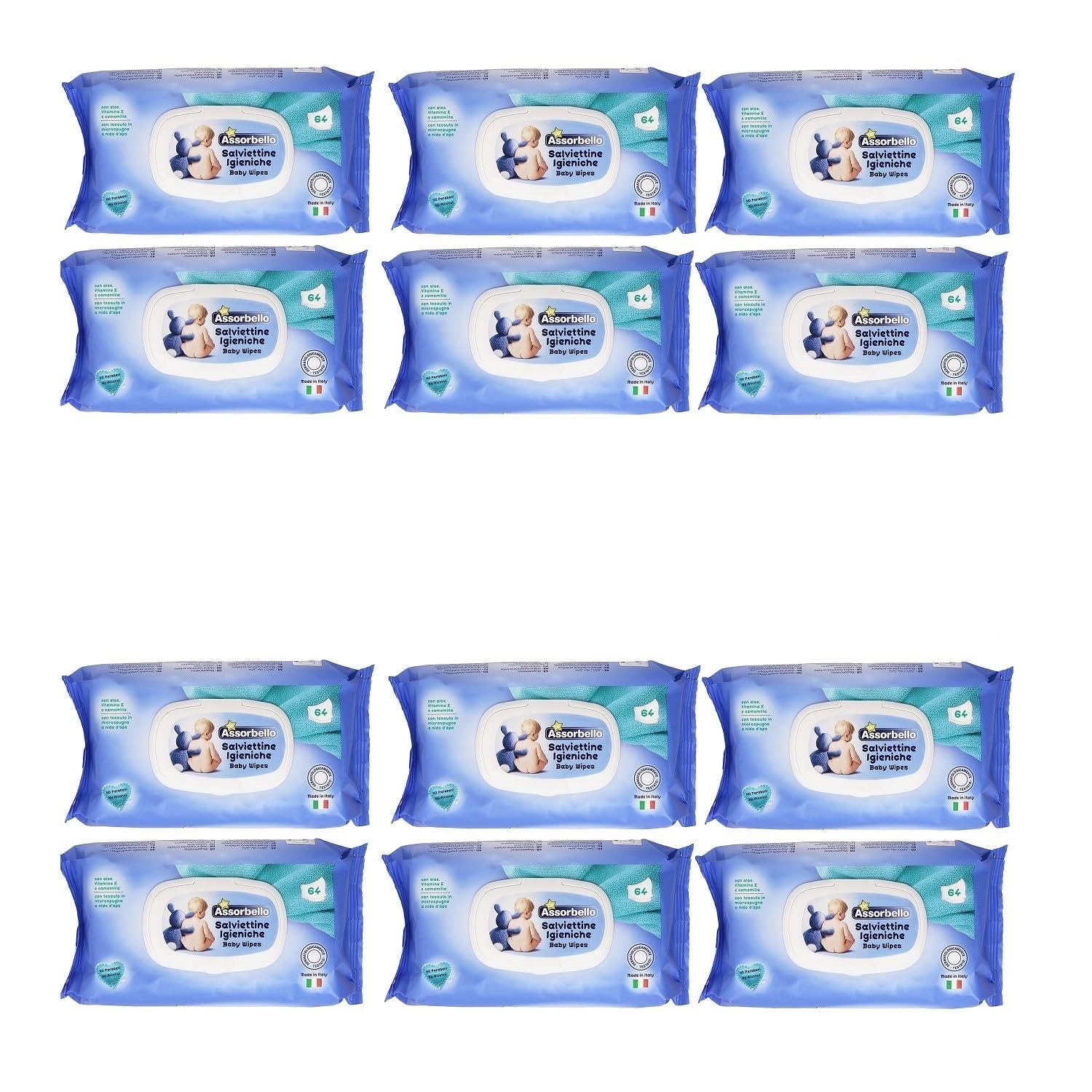 Soffice Salviette Baby Camomilla Con Tappo 12 Confezioni X 72 Salviette