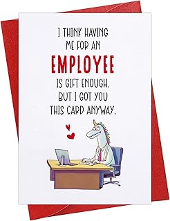 PETCEE Funny Boss Day Card for Boss from Employee Boss Day Gifts Card for Women Men Bosses Day Greeting Card for Lady Boss Her Him,National Boss's Day Gift Birthday Christmas Gifts for Male Female Boss Manager