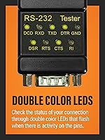 Vista 3 de CABLEMAX RS-232 LED Link Signal Tester - DB-9 Male to DB-9 Female Connections for Serial Communication Monitoring
