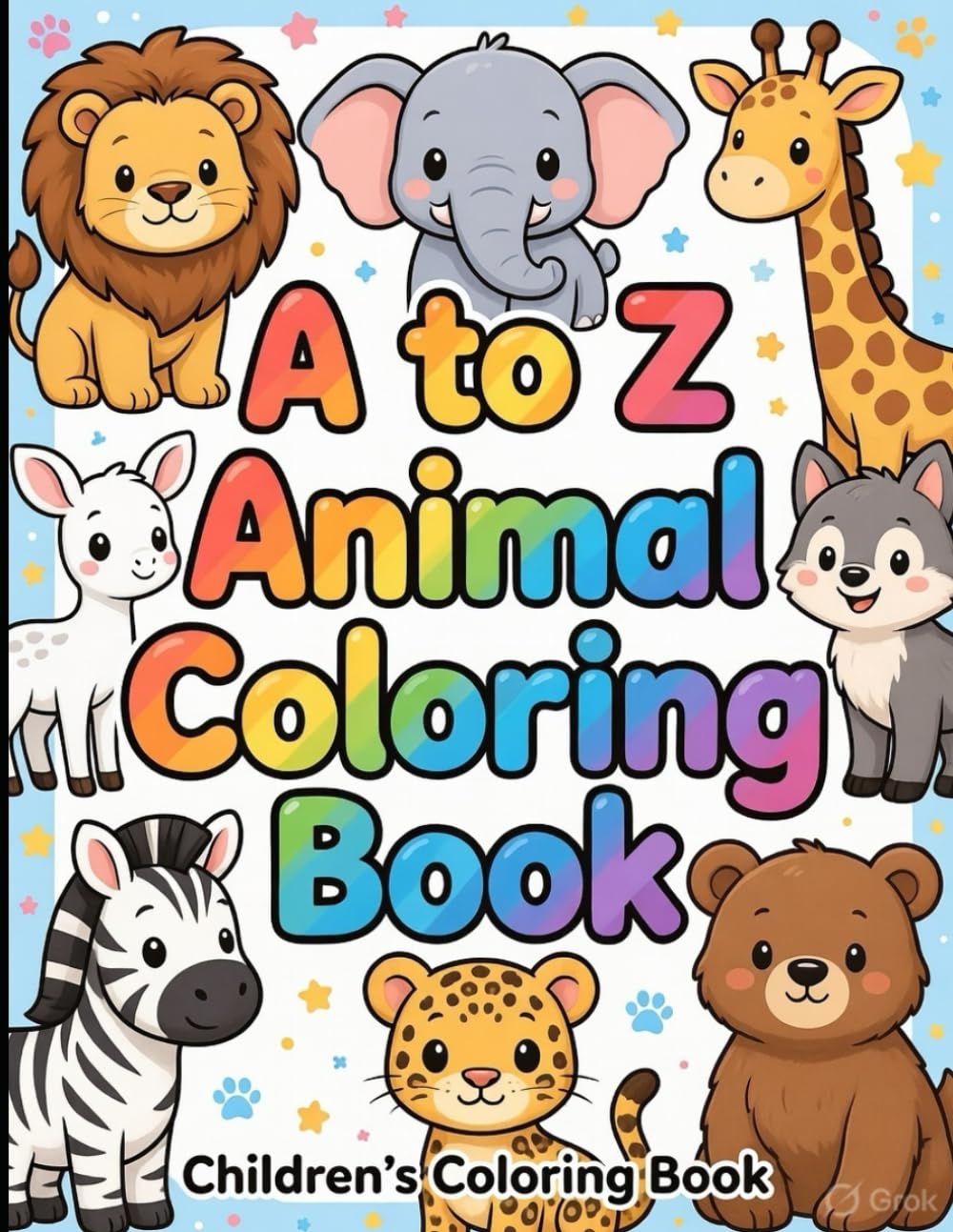 A to Z Animal coloring book