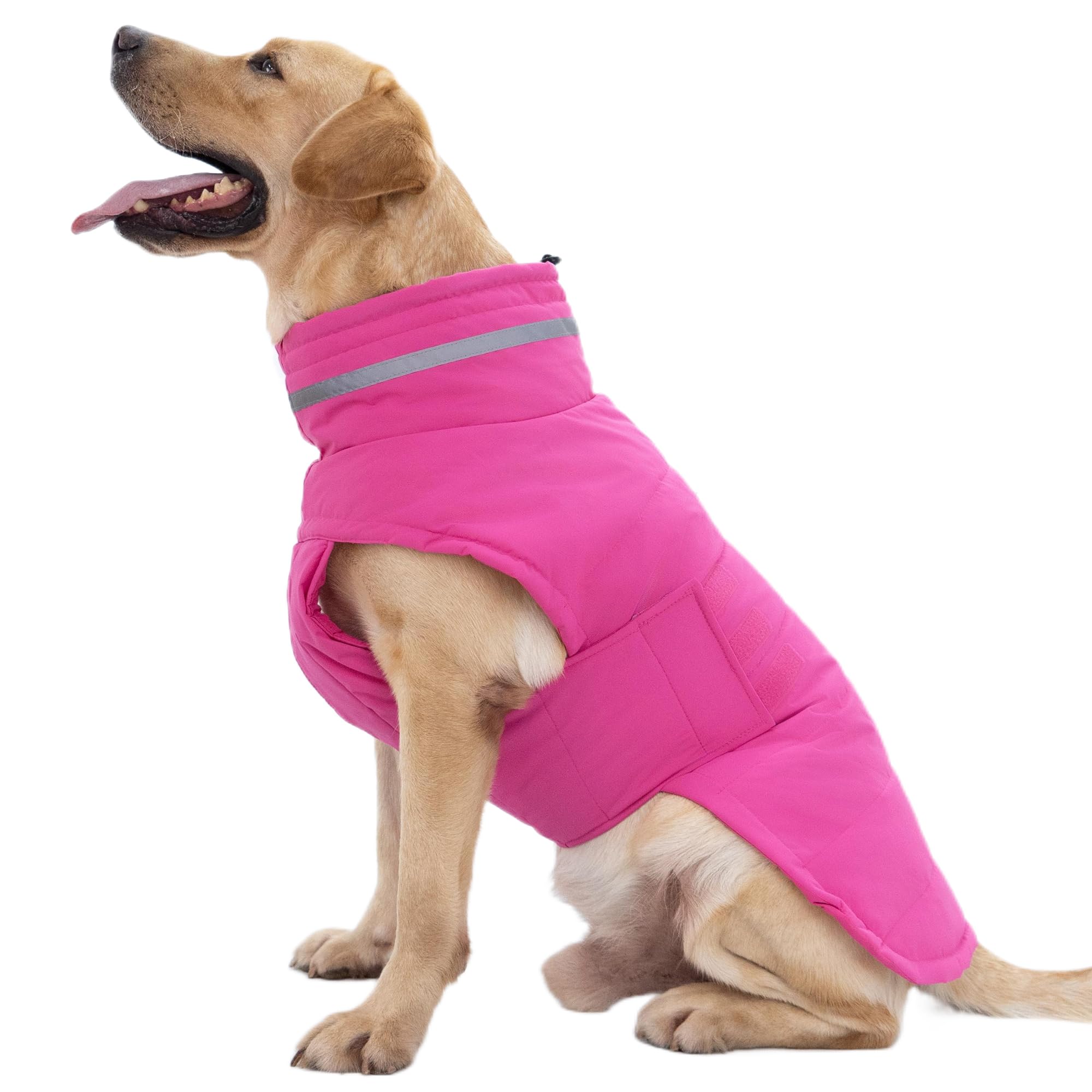 Mklhgty Abrigo para perro, chaqueta impermeable para perro, abrigo de invierno para perro, abrigos para clima frío, cálido, resistente al viento, chaqueta de nieve para perro, abrigos reflectantes