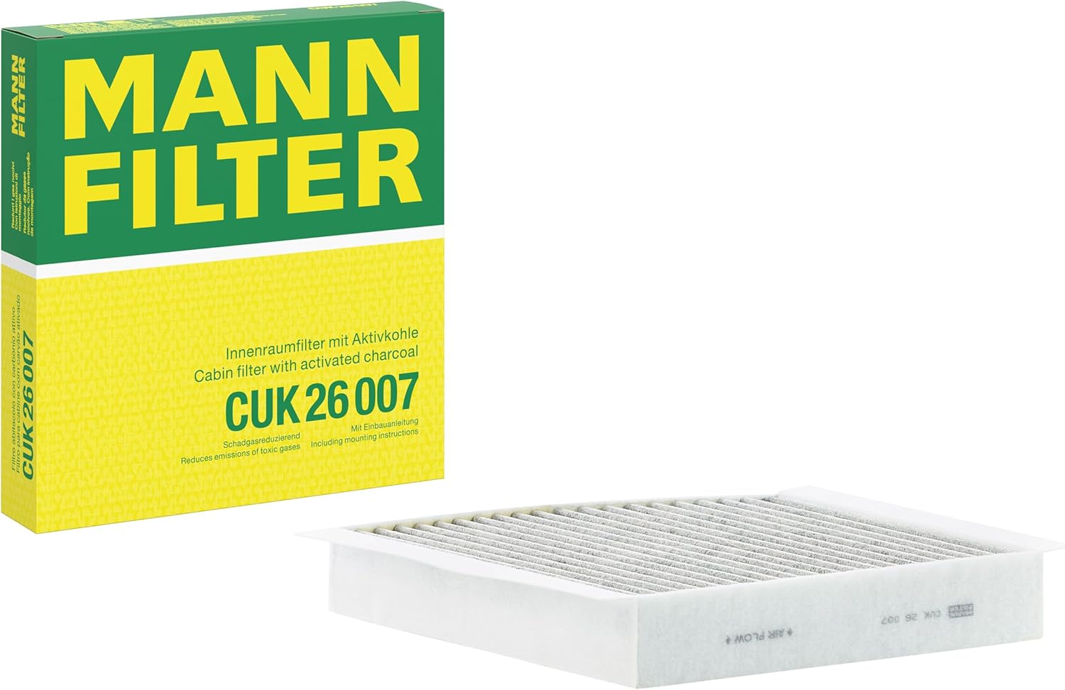 MANN-FILTER CUK 26 007 Cabin Air Filter - Pollen Filter with Activated Carbon