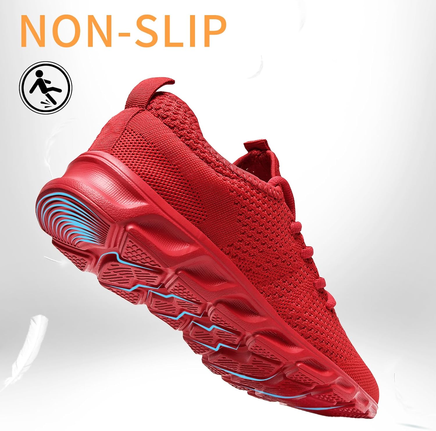 Oltyutc Tennis Gym Shoes for Women Lightweight Running Sneakers Slip On Walking Shoes for Outdoor Workout Travel - Image 5