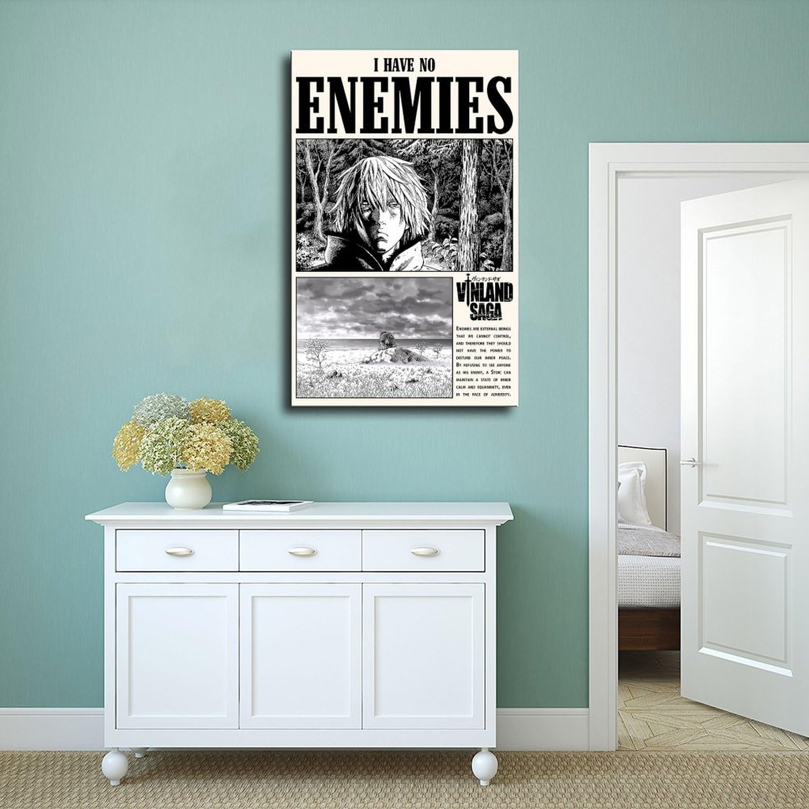 Poster Vinland Vintage Sur Toile 30x45 Cm - Décoration Murale Saga Nordique Pour Salon Et Chambre - 9