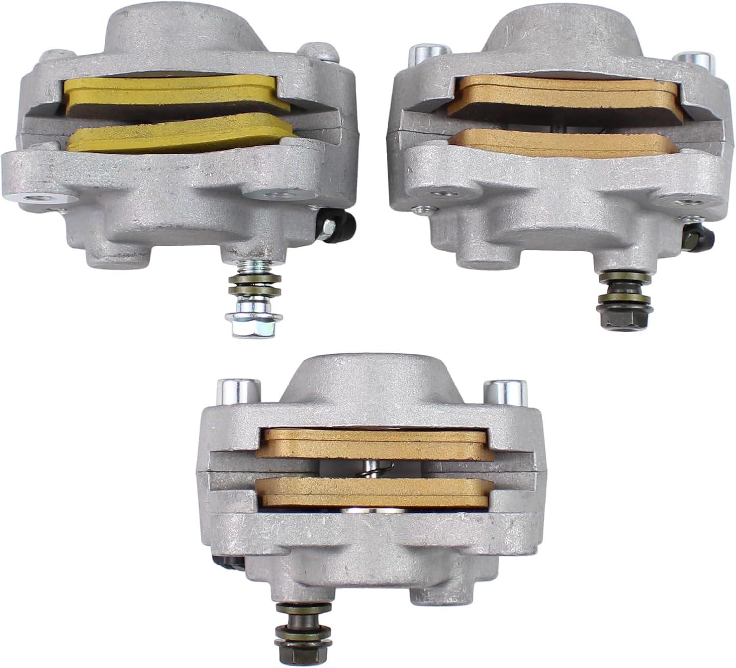 Left Handlebar Front Brake Master Cylinder and Rear Front Left Right Brake Calipers with Pads for Arctic Cat ATV 400 500 1998-2002 Except 400 500 FIS 2002