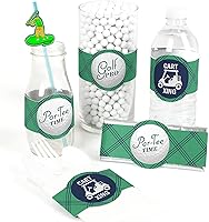 Vista 4 de 24 popotes rectos reutilizables con temática de golf para bolsas de regalo de fiesta de golf, popotes diarios, fiestas de cumpleaños, reuniones