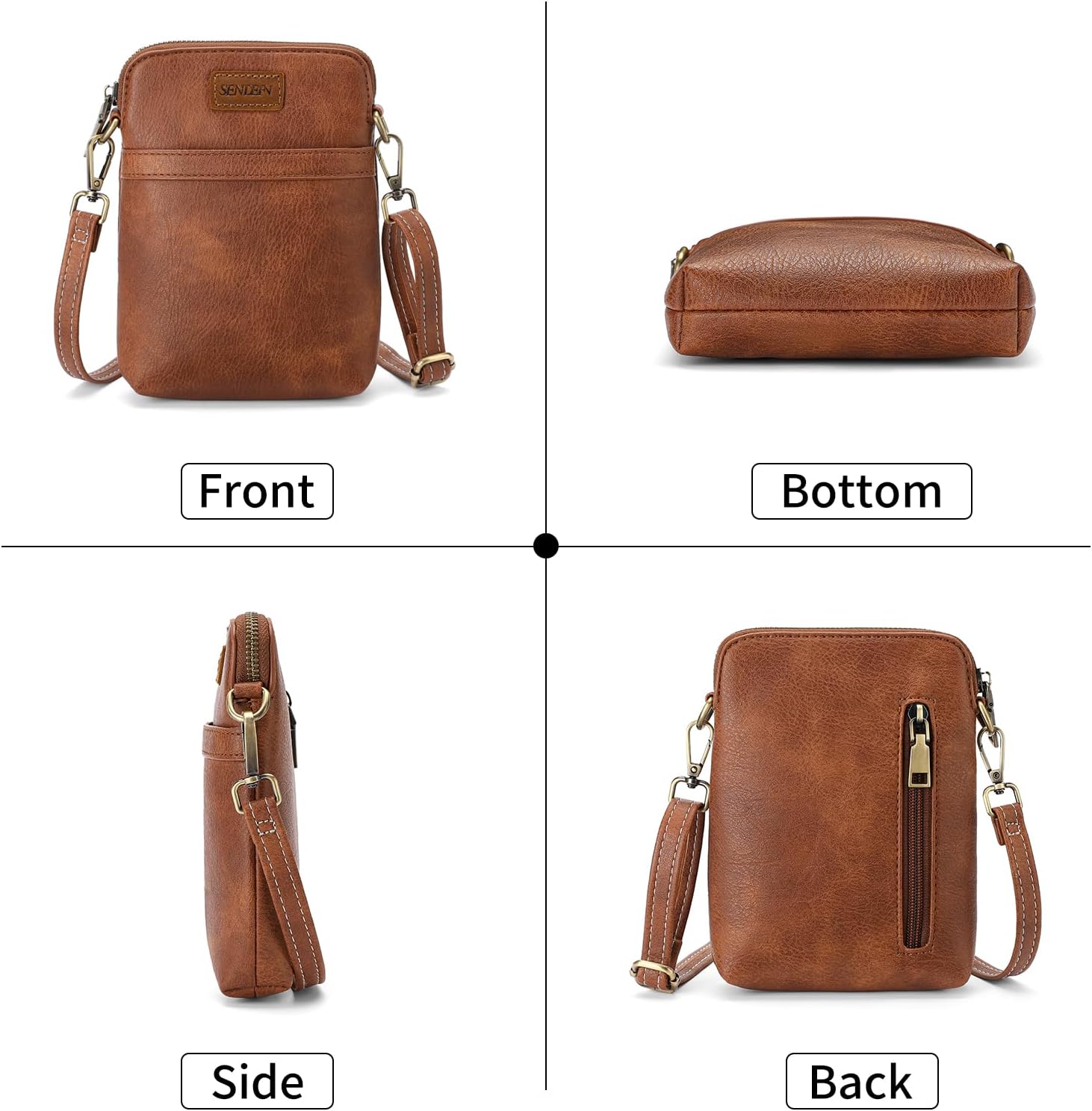 SENDEFN Cell Phone Purses for Women Small Crossbody Bag Shoulder Handbag with Adjustable Strap - Image 7