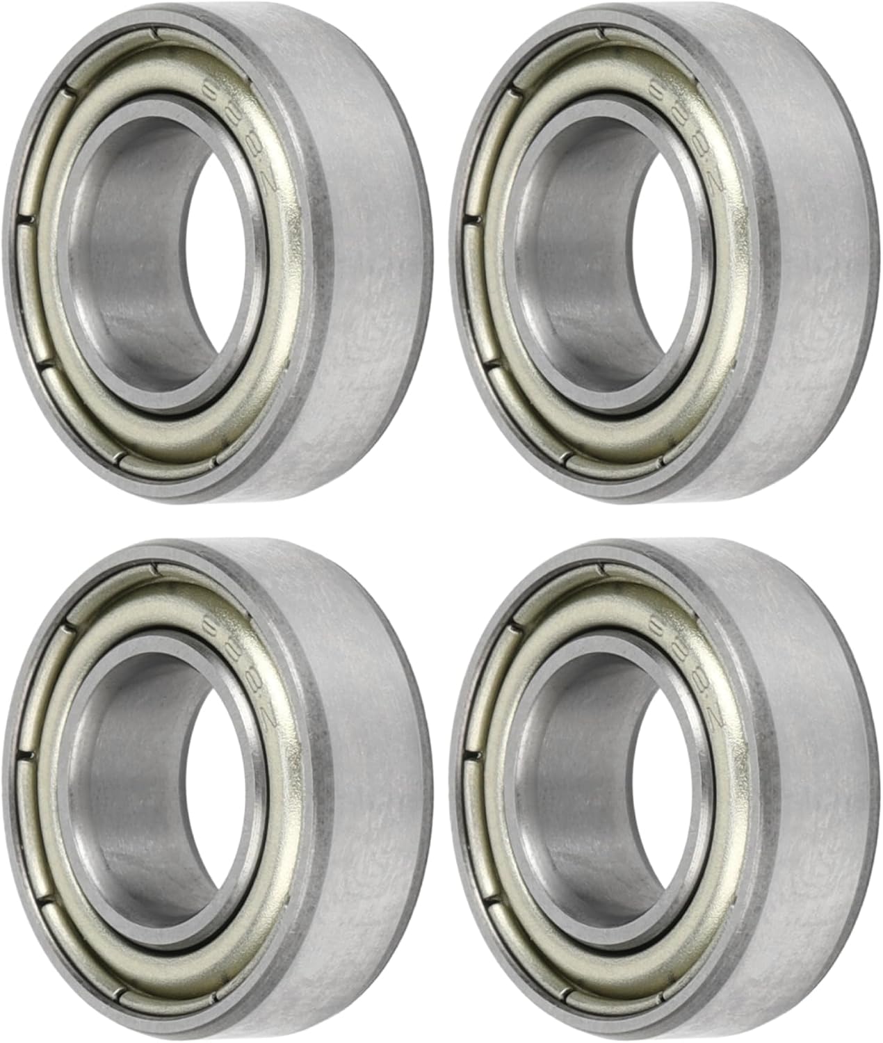ACROPIX 688ZZ Deep Groove Ball Bearings P6 8x16x5mm Lubricated Bearings Double Metal Seal Silver Tone Scooter Skateboard Wheel - Pack of 4