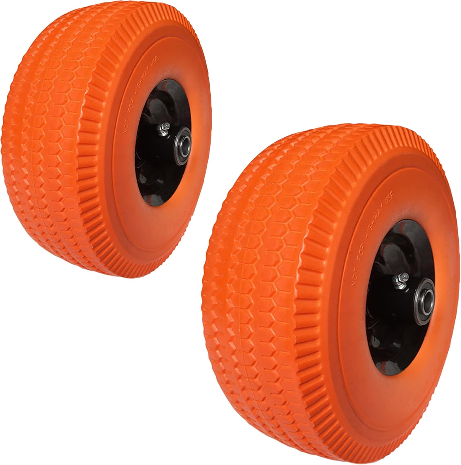 10” FlatFree Tires 4.10/3.504 Orange Solid Rubber Tire