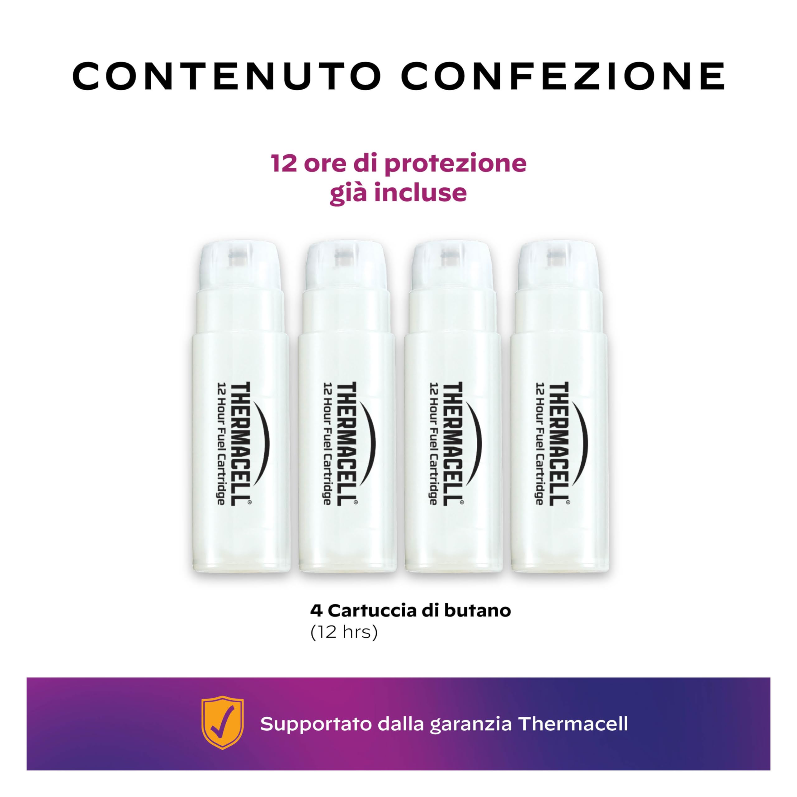 Thermacell Ricarica per Repellente Antizanzare, Protezione 21m², Inodore, Senza Spruzzi, Sicuro per Tutti, 48 Ore di Durata, 4 Cartucce (Confezione da 3)