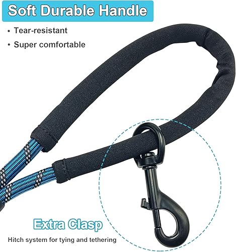 Miniatura 3 de BTINESFUL Correa larga para perro, correa de entrenamiento para perros de 1015203050 pies con mango suave, cuerda reflectante resistente para perros