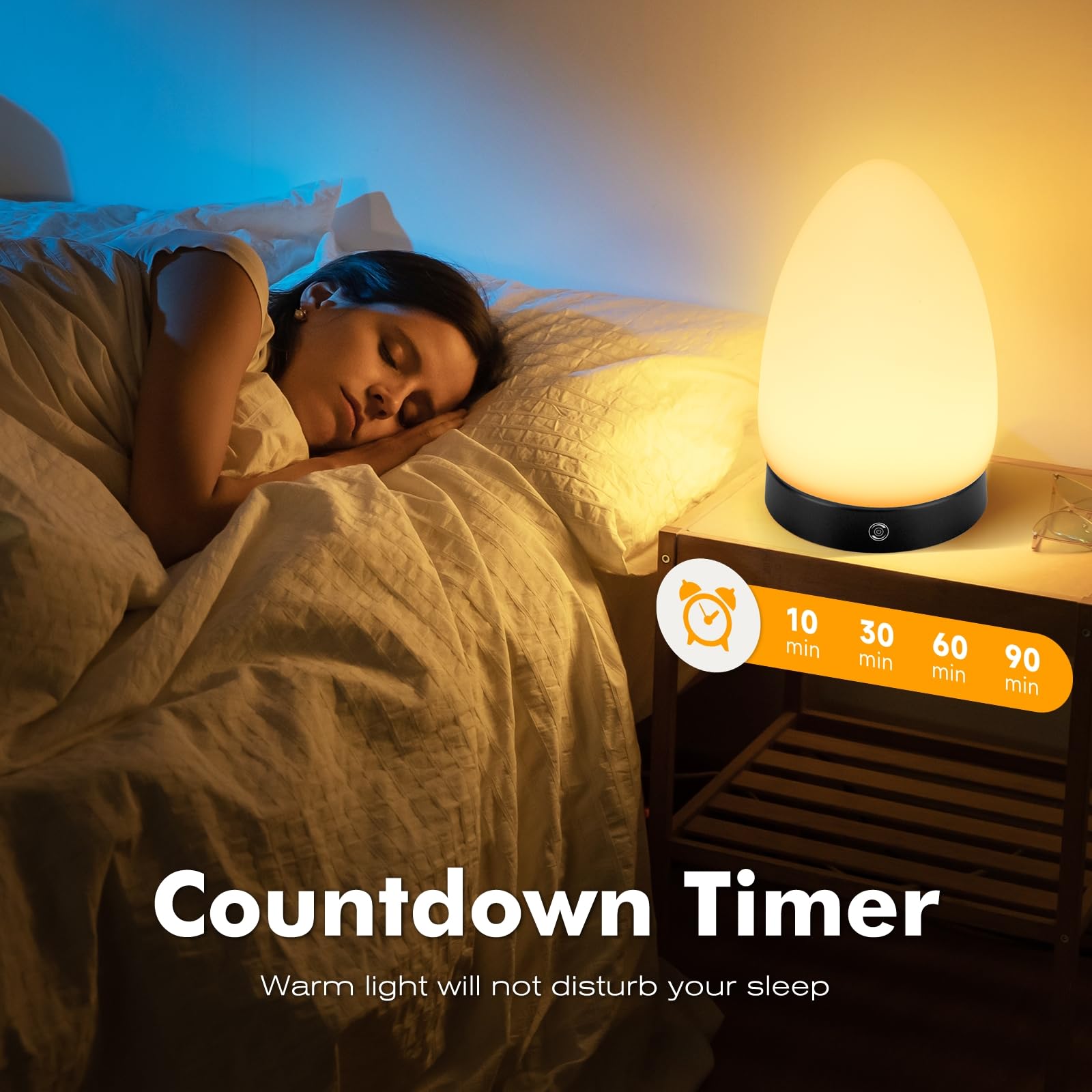 Tageslichtlampe 10000 Lux - Dimmbare LED Lichttherapielampe mit 3 Farben, 4 Helligkeitsstufen und Timer - Ideal für Schlafzimmer, Wohnzimmer und Büro