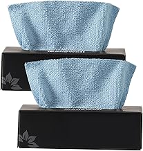 فوط تنظيف من المايكروفايبر بلون أزرق في صندوق 40 قطعة قماش قابلة للإزالة وإعادة الاستخدام وخالية الوبر للمطبخ والمنزل والمطعم والسيارة كينبيري Small