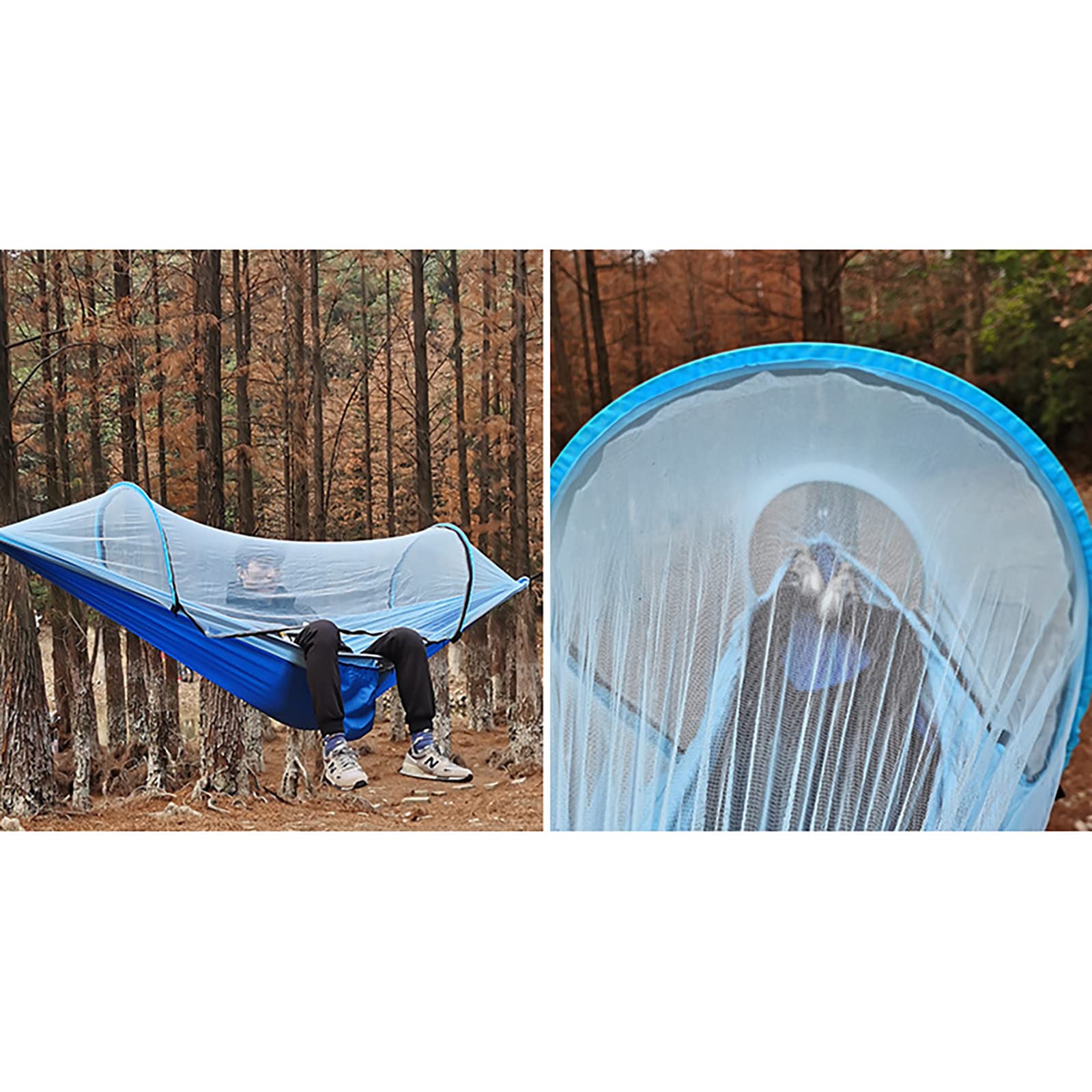 Hängematte, 260 cm × 140, 2 Personen, mit Netz, ultraleicht, atmungsaktiv