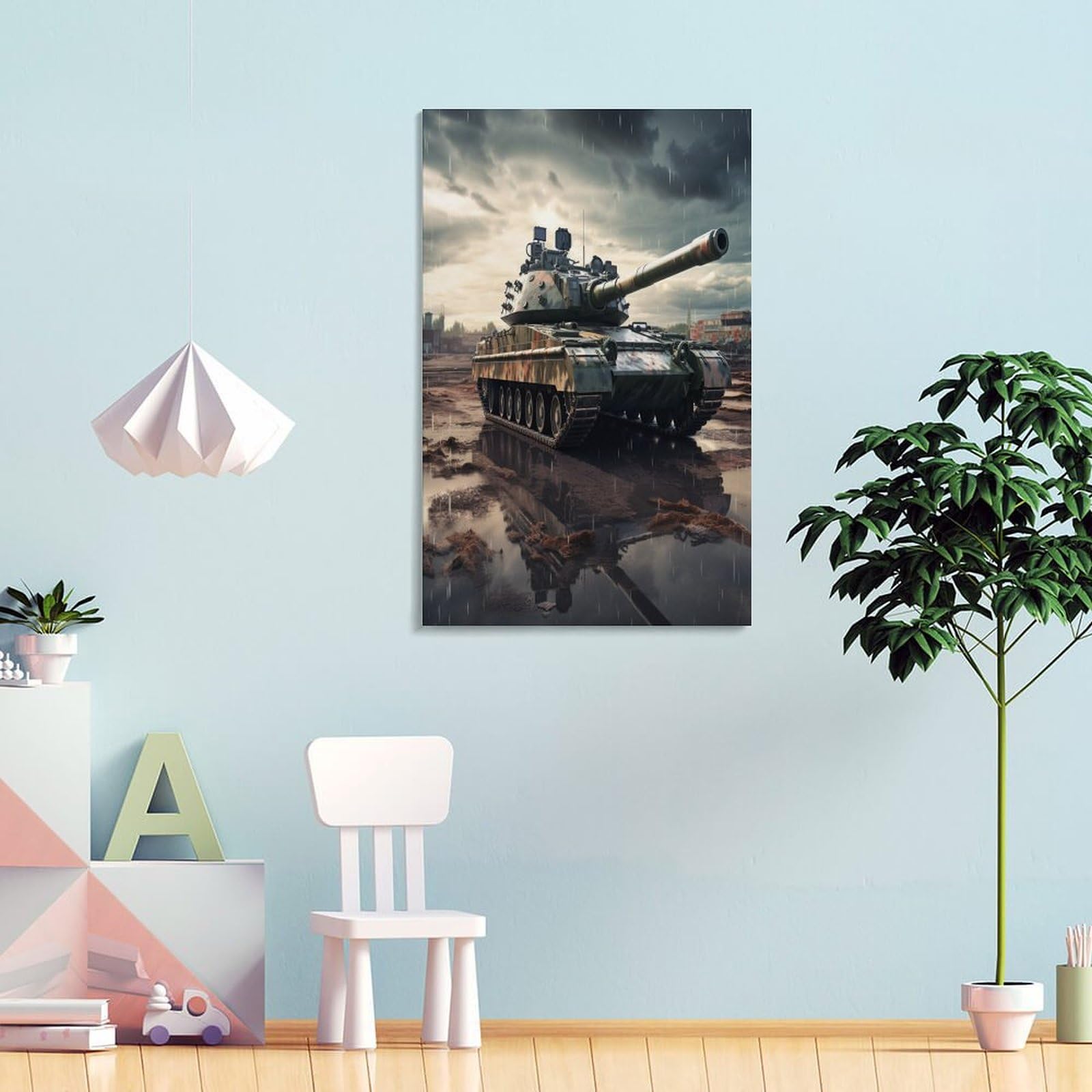 NAHCBIOT Tanque Lienzo Impreso En – Arte De Pared – Cartel de juego Arte Motivacional Moderno Para Decoración Del Hogar – Decoración Para Oficina 24x36inch(60x90cm)