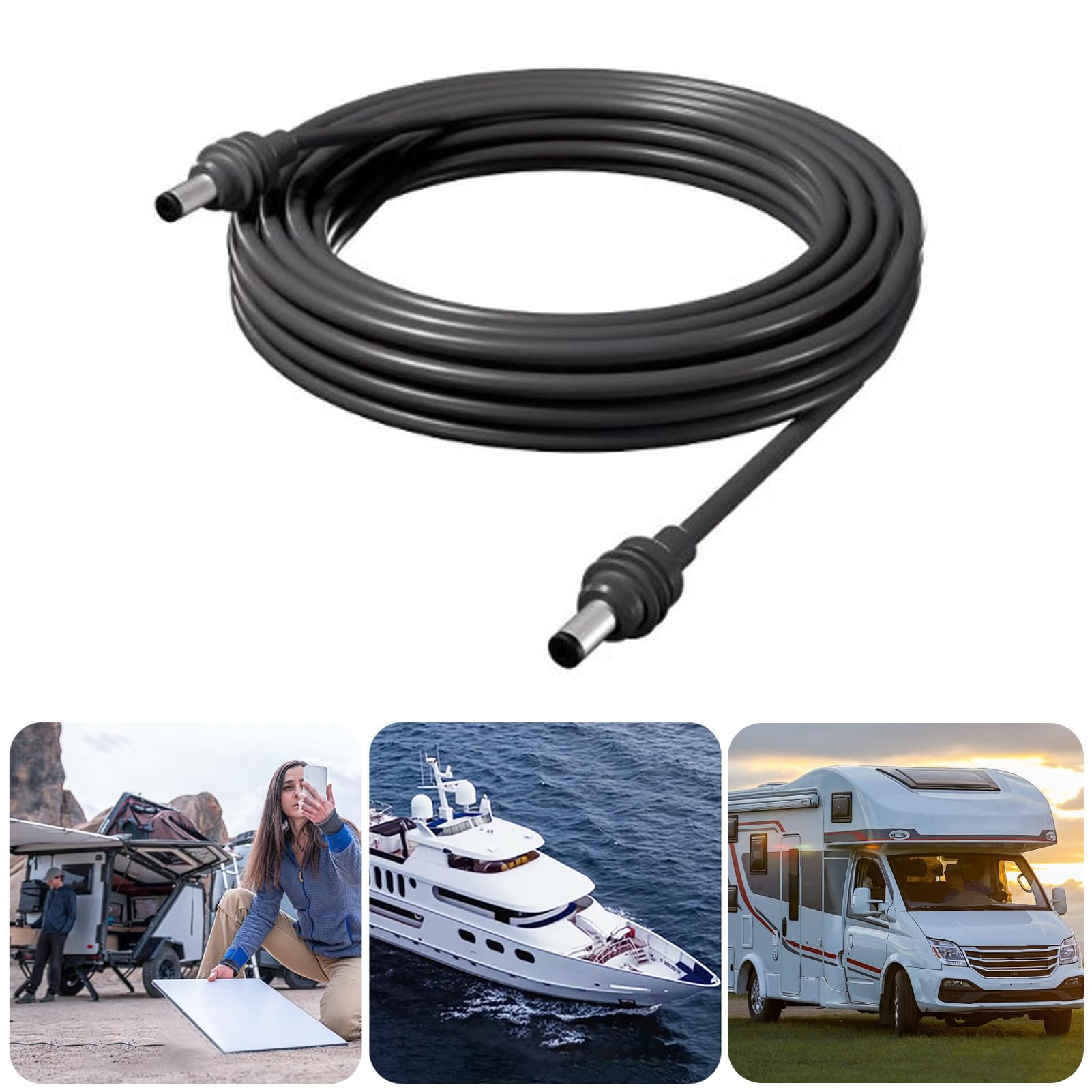 18AWG Satellite DC Power Cable, 3.3FT Male to Male DC 5.5x2.1mm Extension Cord for Mini Outdoor Camera DVR (Hmm)