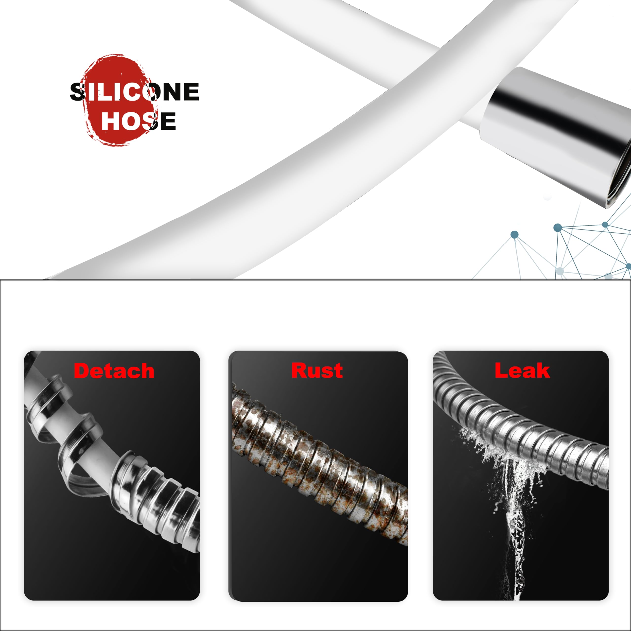 HOMEWELL Silicone Shower Hose - Image 4