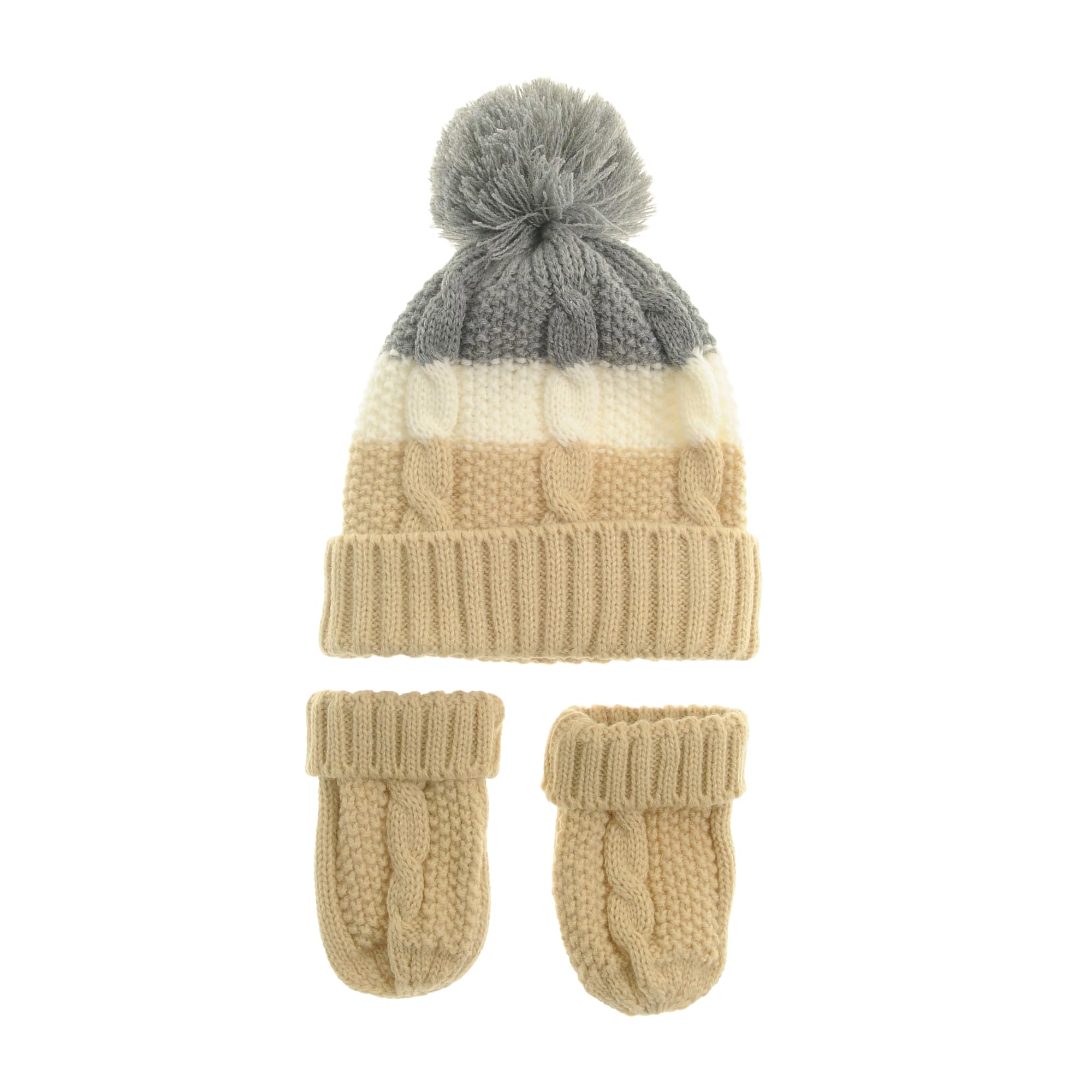 Ziggle Cosy Wool Baby Hat & Mittens Set | Soft & Warm Winter Hat & Mitts for Newborns & Toddlers 0-24 Months | UK Designed, Breathable, Gentle on Skin
