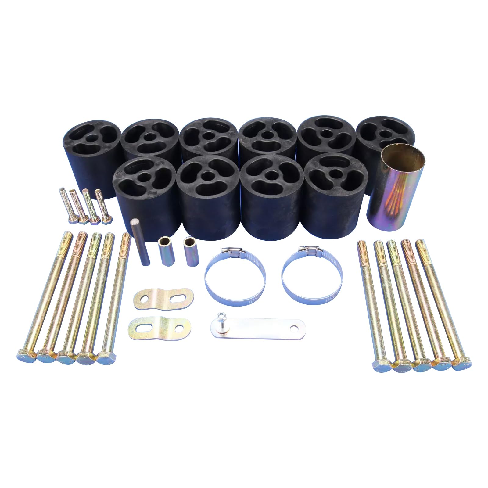 For 1982-1994 Chevy S10 Blazer S15 Jimmy 3" Full Body Lift Kit Front Rear 2WD 4WD-Heavy Duty Powder Solid Steel & Reinforce Nylon-Extended Extension Block Spacer Shock Strut Spring