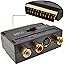 Péritel Adaptateur 3 x Cinch l'audio & Composite & SVHS avec in/Out Commutateur