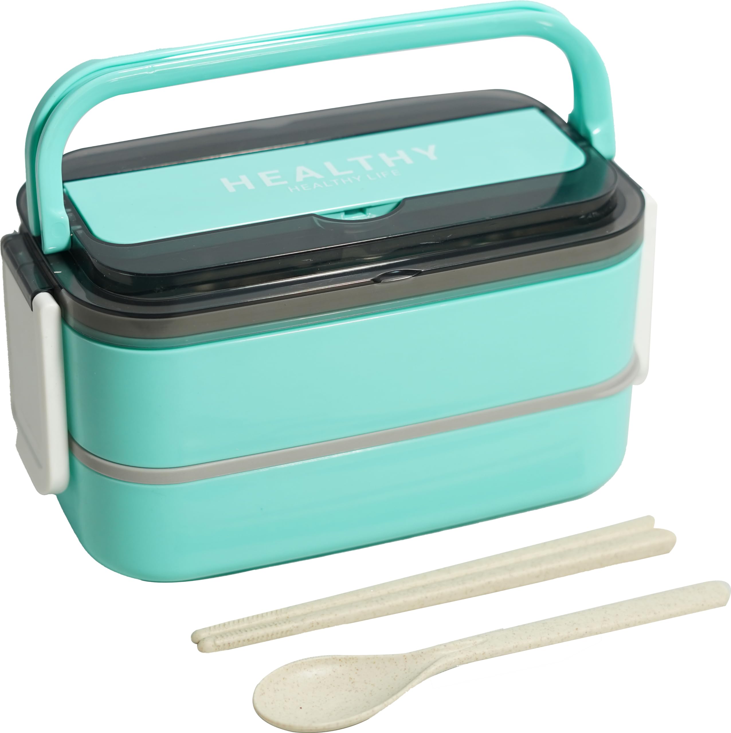 daiDokoro Japanes Bento 3 Compartments Stainless Steel Lunch Box with Spoon & Chopsticks - (1400 ML, Turquoise) (B0CXYB5KXX) Amazon Price History, Amazon Price Tracker