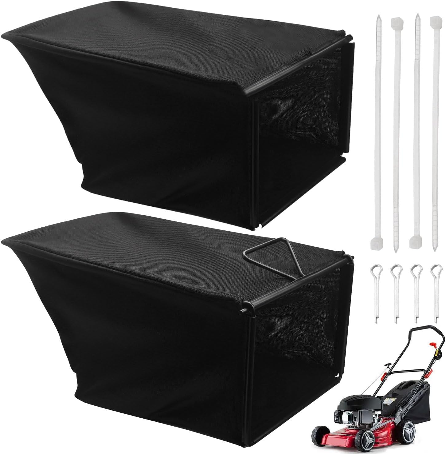 2 x 115-4673 Grass Catcher Bag & 1 x 114-2679-03 Frame Kit, Compatible with Toro 22" Recycler Lawn Mowers 20330 20332 20333 20332C - for 2016-2019