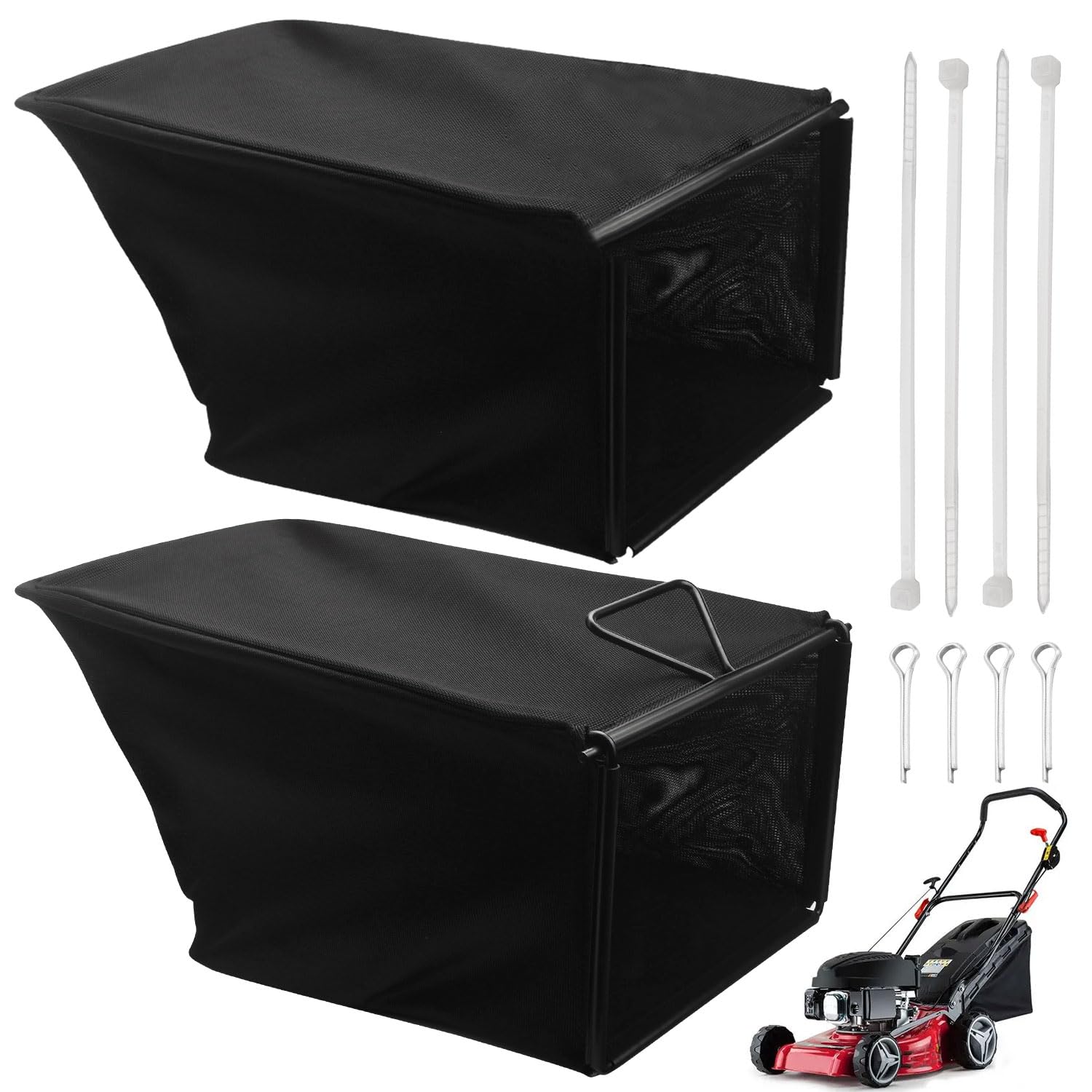 2 x 115-4673 Grass Catcher Bag & 1 x 114-2679-03 Frame Kit, Compatible with to-ro 22" Recycler Lawn Mowers 20330 20332 20333 20332C - for 2016-2019
