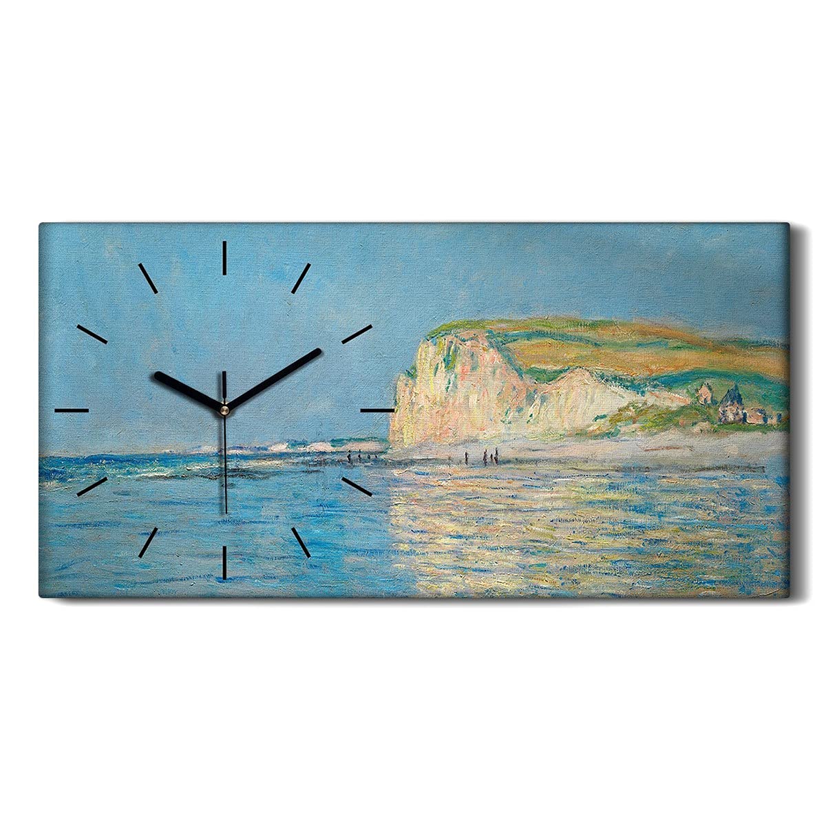 Horloge sur toile silencieuse Coloray 60x30cm pour en finir avec les tics-tacs dans le salon